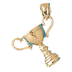 14K Gold 3-D Trophy Charm-Daz-3687