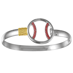 4mm Baseball Hook Bracelets. W/14ky Wraps 6.5  - C4BB65