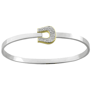 4mm Friendship Hook Bracelets. W/14ky Head And 0.10 Ct Tw Dia 7.5  - C42CFRSHD75