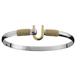 4mm Hook Bracelet W/14ky Double Wraps & Hook 6.5  - C42CW265