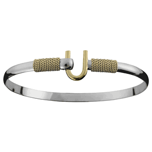 4mm Hook Bracelet W/14ky Double Wraps & Hook 7.0  - C42CW270