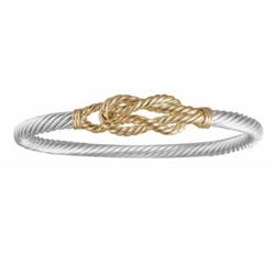 5mm Sailors Knot Cable Hook Bracelets. W/14ky Head & Wraps 6.5  - CBL2C5SK65