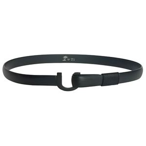 6mm Black Matte Finish Titanium Hook Bracelets