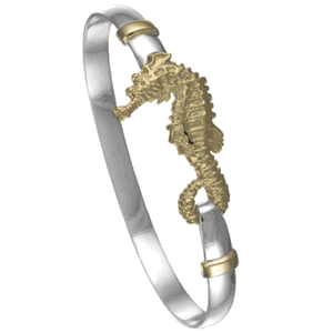 6mm Seahorse Hook Bracelets. W/14ky Wraps & Head 7.0  - C62CSH70