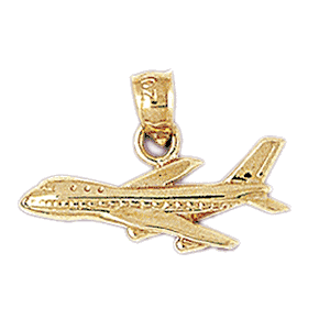 Airplane Gold Charm DAZ-4427