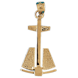 Anchor 3-D Gold Charm DAZ-1085