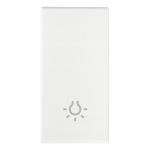 Arke: Interchangeable Button, 1-module, White Lightable Light Symbol - Vm19021.l.b