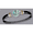 Black Titanium Pure Joy Hook Bracelet - Sterling Silver 14K Gold Wraps 6mm 6.5 Inch
