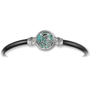 Black Titanium Pure Joy Hook Bracelet - Sterling Silver Wraps 4mm 7 Inch