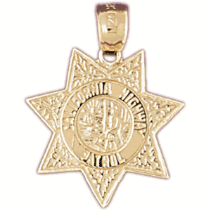 California Highway Patrol Gold Charm DAZ-4580
