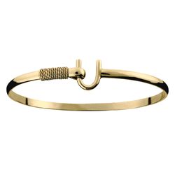 Caribbean Hook Bracelet - 14K Yellow Gold 6mm 7.5 Inch