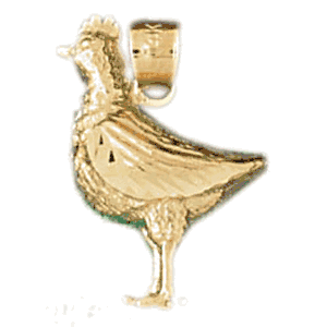 14K Gold Chicken Charm-Daz-2975