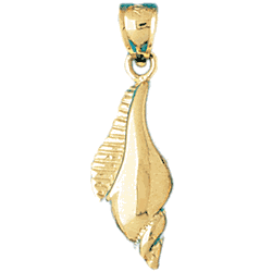 Conch Shell Gold Charm DAZ-288