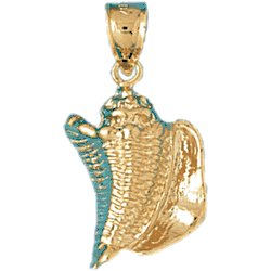 Conch Shell Gold Charm DAZ-295