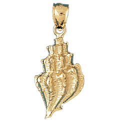 Conch Shell Gold Charm DAZ-299