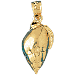 Conch Shell Gold Charm DAZ-301