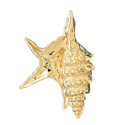 Conch Shell Gold Charm DAZ-307