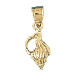 Conch Shell Gold Charm DAZ-310
