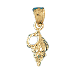 Conch Shell Gold Charm DAZ-311