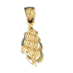 Conch Shell Gold Charm DAZ-313
