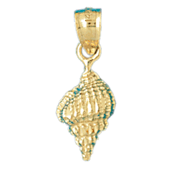 Conch Shell Gold Charm DAZ-315