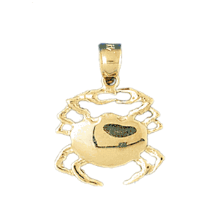 14K Gold Crab Charm-Daz-757