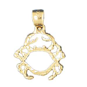 14K Gold Crab Charm-Daz-748