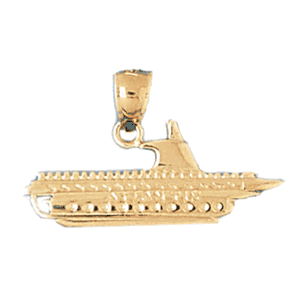14K Gold Cruise Ship Charm-Daz-1297