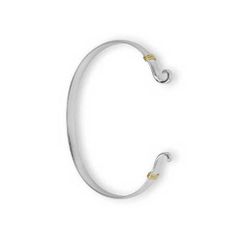 Custom Clasp Bracelet - Sterling Silver & 14K Gold Wraps 4mm Wide