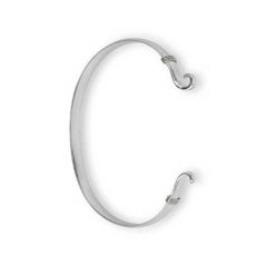 Custom Clasp Bracelet - Sterling Silver Wrap 6mm Wide