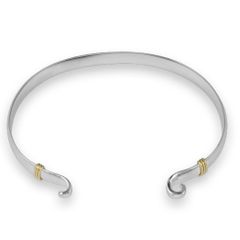 Custom Clasp Collection Hook Bracelet Rhodium Plated W/14ky Wraps 4mm