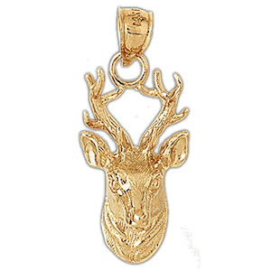 14K Gold Deer Charm-Daz-2230