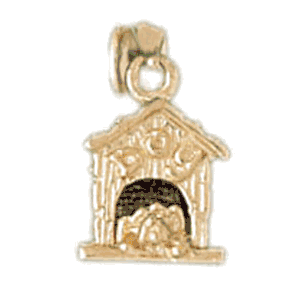 Dog House Gold Charm DAZ-2008
