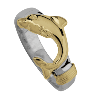 Dolphin Hook Rings W/14ky Dophin & Wraps 7.0  - RC42CDOL70