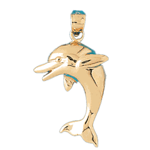 Dolphins Gold Charm DAZ-402
