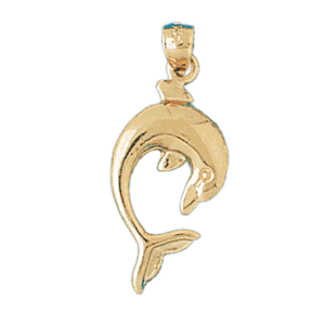 Dolphins Gold Charm DAZ-454