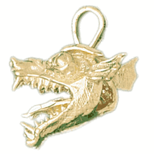 Dragon Head Gold Charm DAZ-2375
