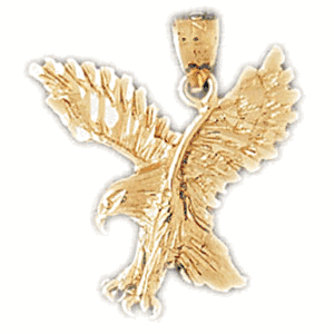 14K Gold Eagle Charm-Daz-2855