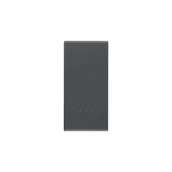 Eikon: 1-module Interchangeable Button, Grey, Lightable  - Vm20021