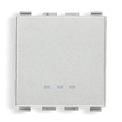 Eikon 1-way Switch, 1p/1t, 16a-250v Illuminable, 1 Module, Next (silver) - Vm20001.n