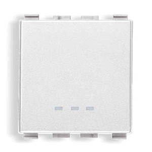 Eikon 1-way Switch, 1p/1t, 16a-250v Illuminable, 1 Module, White - Vm20001.b