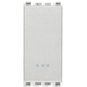 Eikon 3-way Switch, 1p/2t, 16a-250v Illuminable, 1 Module, Next (silver) - Vm20005.n