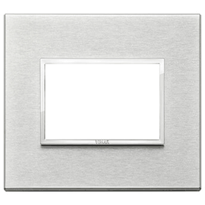 Eikon Evo Plate, Next Grey Aluminum, 3 Module  - Vm21653.02