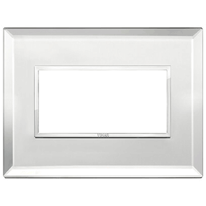 Eikon Evo Plate, Silver Ice Glass, 4 Module - Vm21654.72