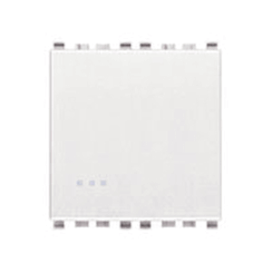 Eikon Momentary Switch, 1p/1t (no), 10a-250v, Illuminable, 2 Module, White - Vm20008.2.b