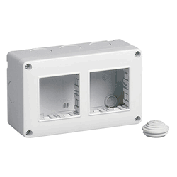 Eikon/plana Surface Mount Box, Ip40 4 (2+2) Module, For Horizontal Or Vertical Install - Vm14812