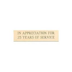 Engraved Brass Plaque for Mantle Mount