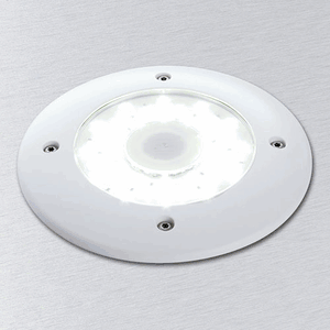 F-21: Surfacemount 165mm Flat Dome, White, Cw, Screw Mount, Ip67 - Il7600