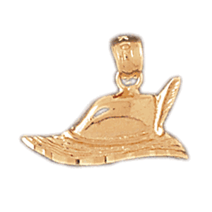 14K Gold Fire Hat Charm-Daz-4624