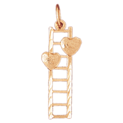 Floating Heart Gold Charm DAZ-3942